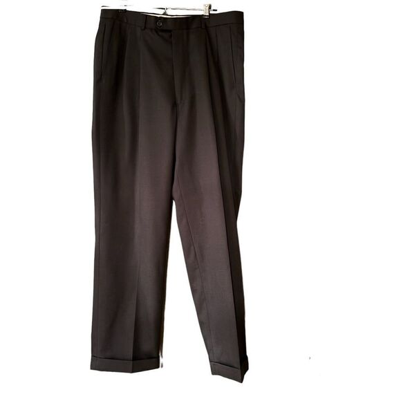 Brooks Brothers 346 100% Wool Grey Slacks  Size 34 Long - Picture 1 of 5